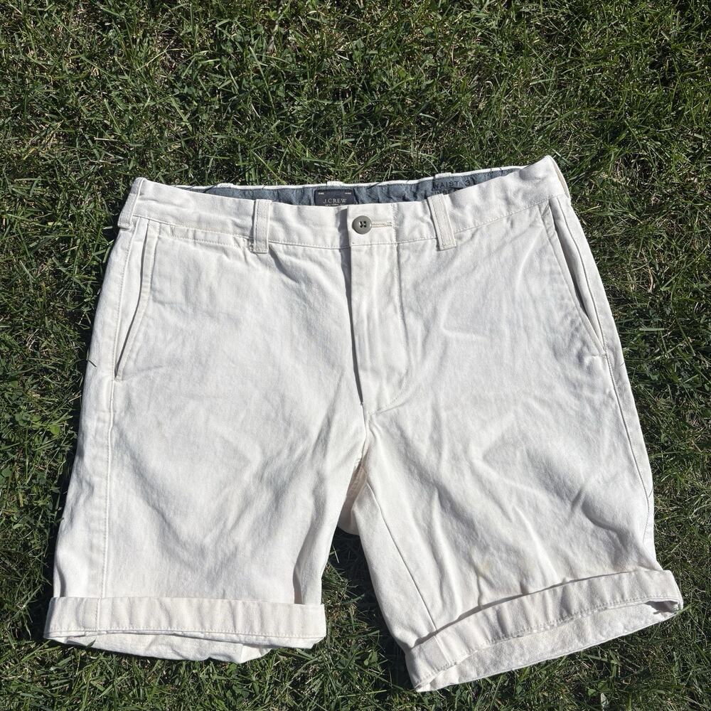 J.Crew Reade Shorts Men’s 31W – White Cotton Chino Shorts 100% Cotten